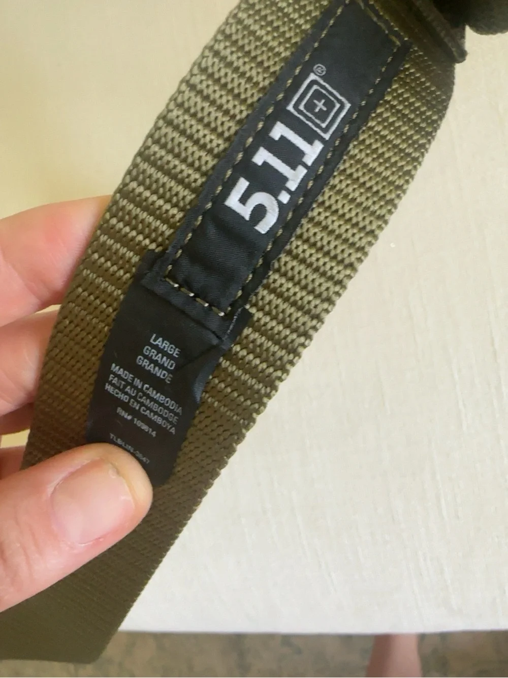 5.11 Tactical Olive Green T-Rail Belt Large Military Utility Belt
